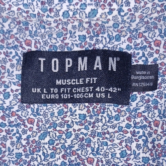 Topman Other - Topman Blue and White Casual Button Down Shirt